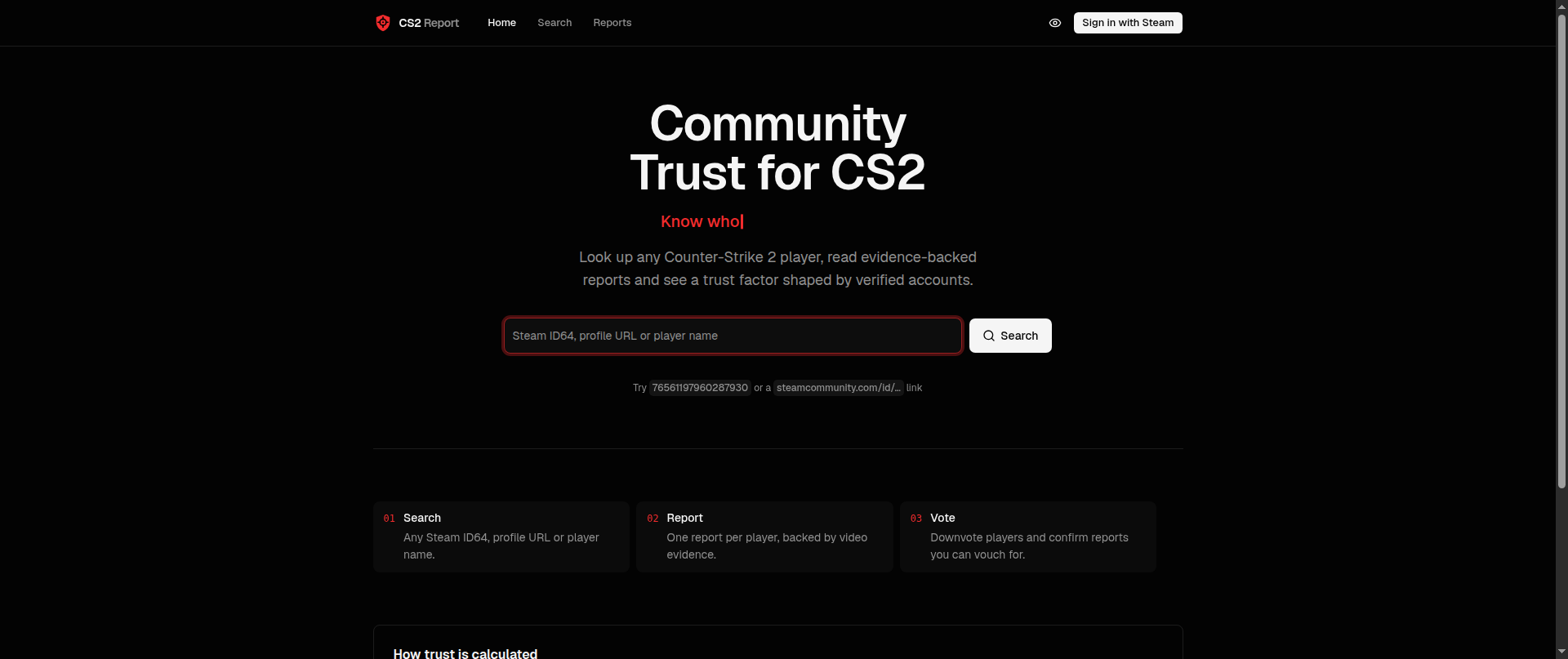 Screenshot of steamcommunity.meme