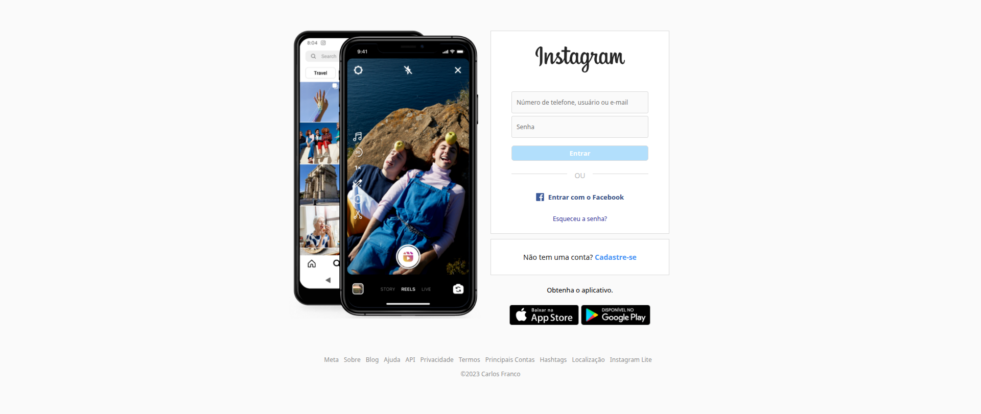 Screenshot of instagram-home-page-clone.vercel.app