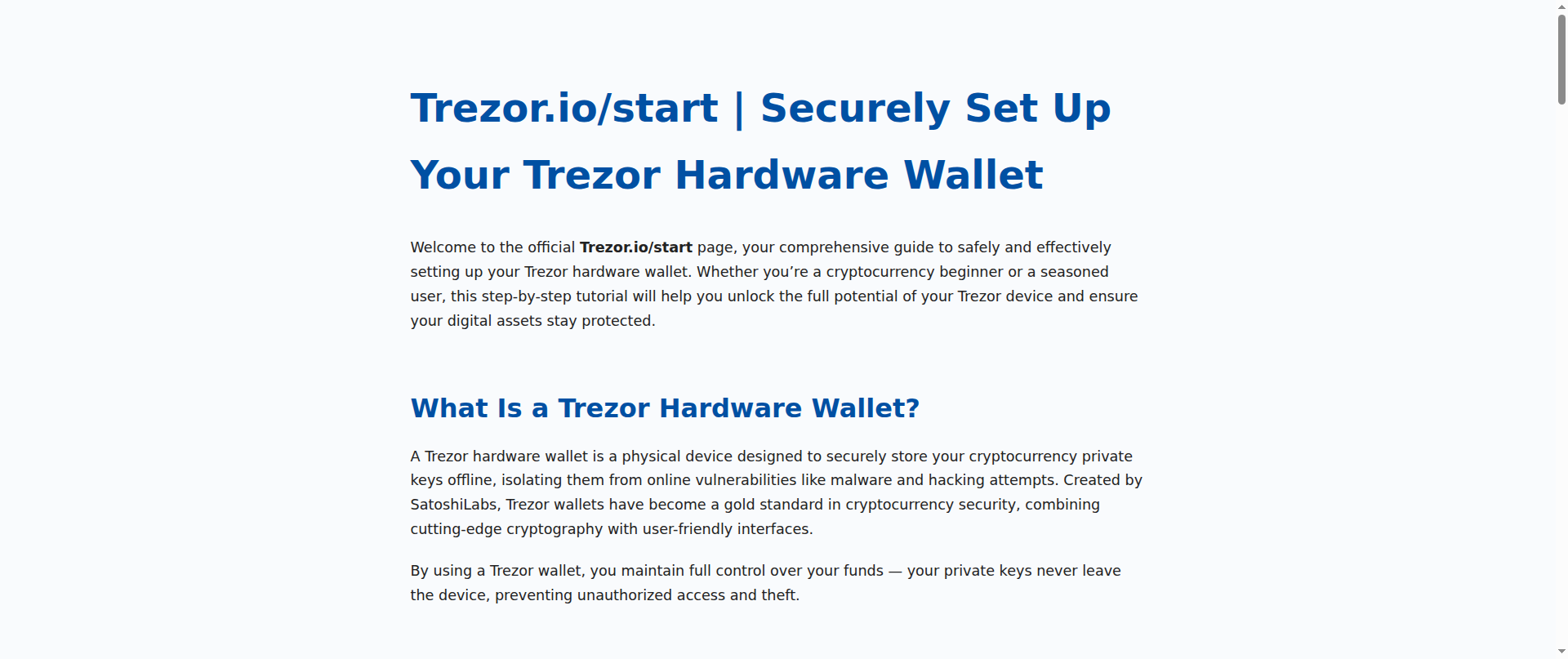Screenshot of faq-trezrio.pages.dev