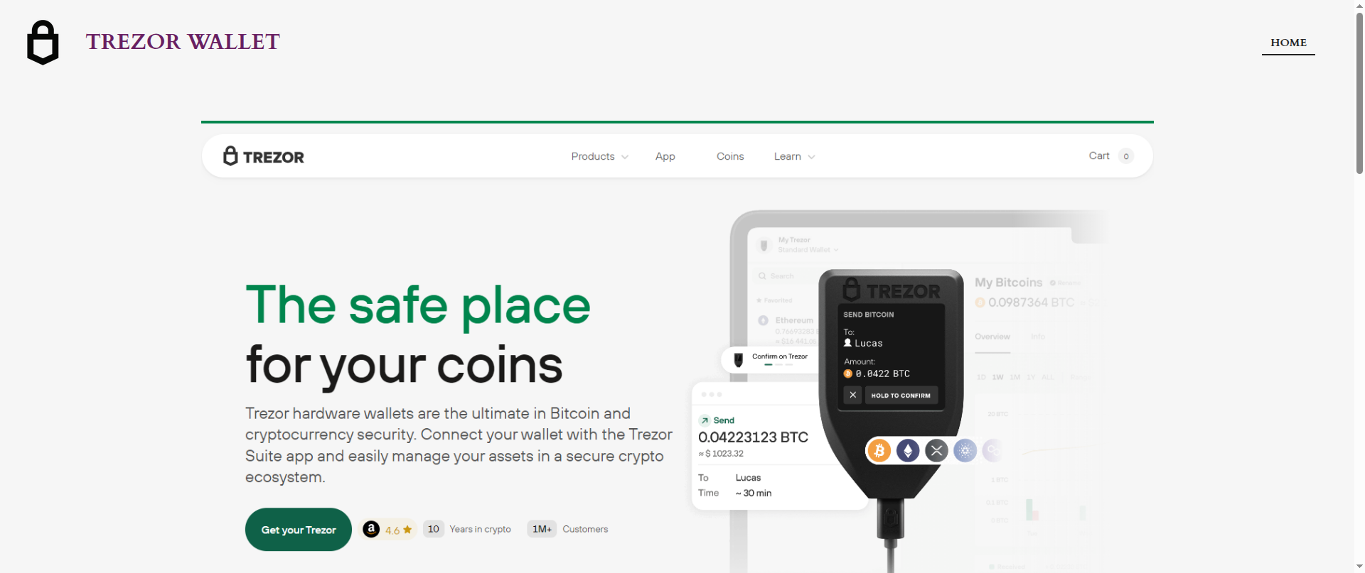 Screenshot of trezorwollet.webador.com