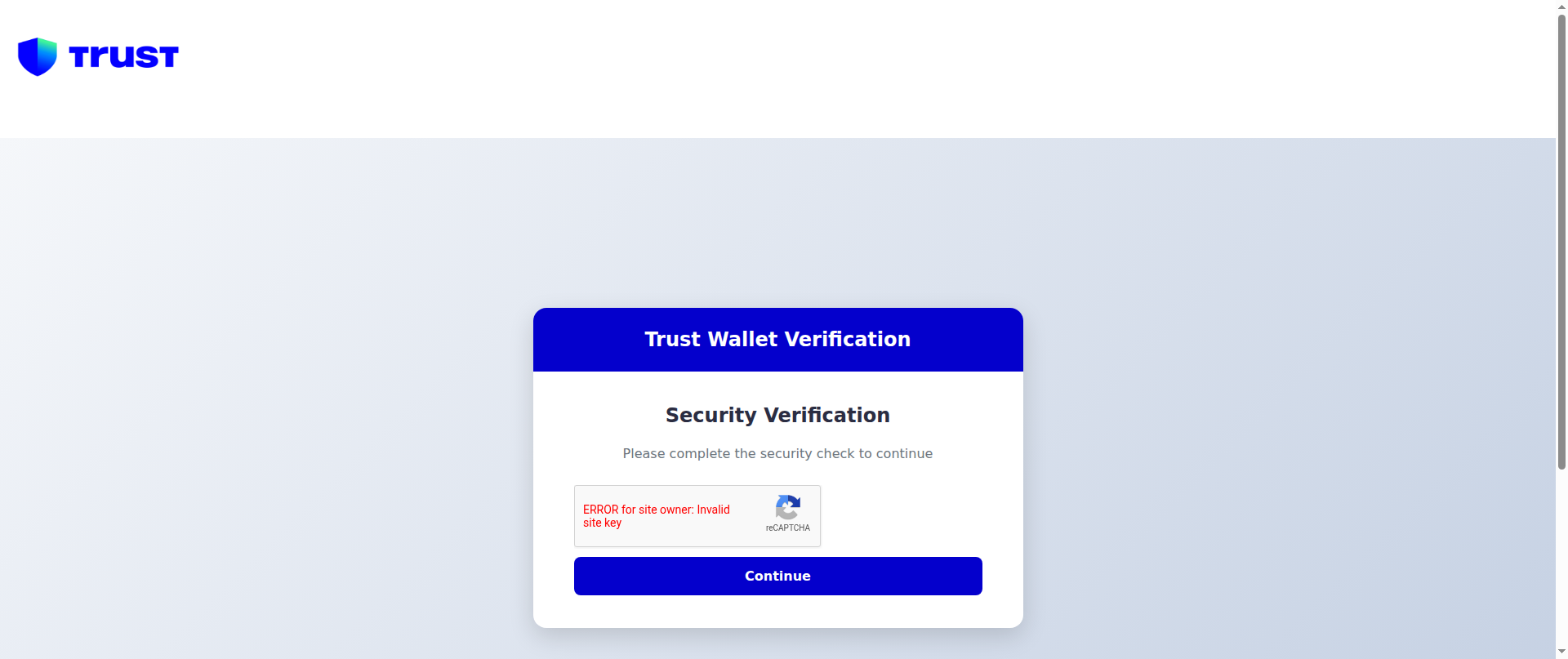 Screenshot of trustwalletsupport.dev