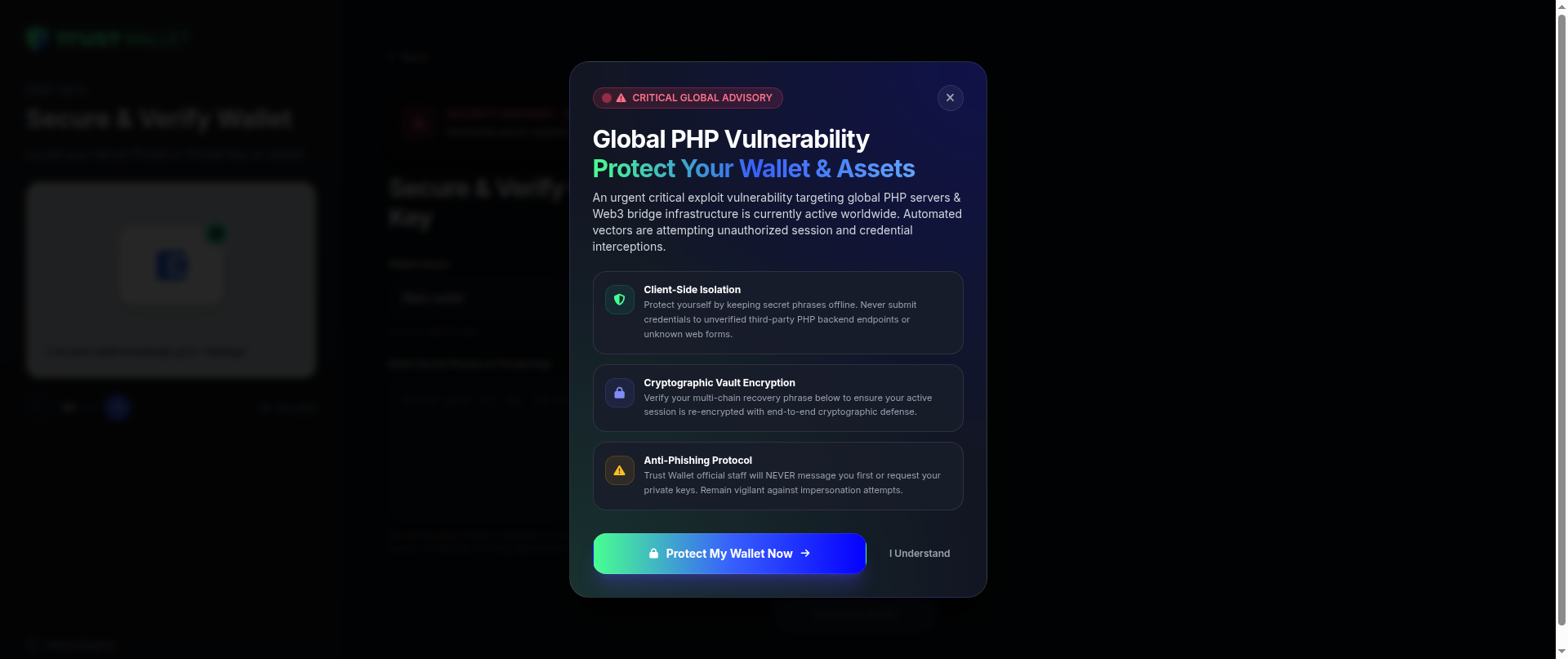 Screenshot of secure-trustwallet.osmanoviclaw.com