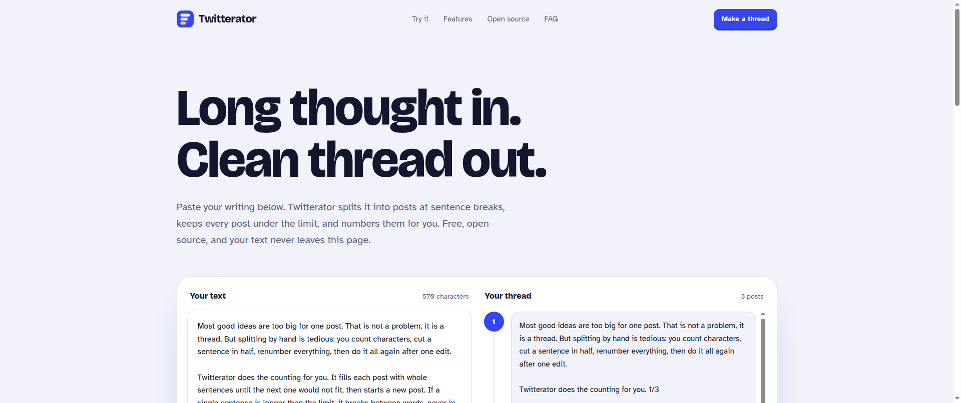 Screenshot of twitterator.org