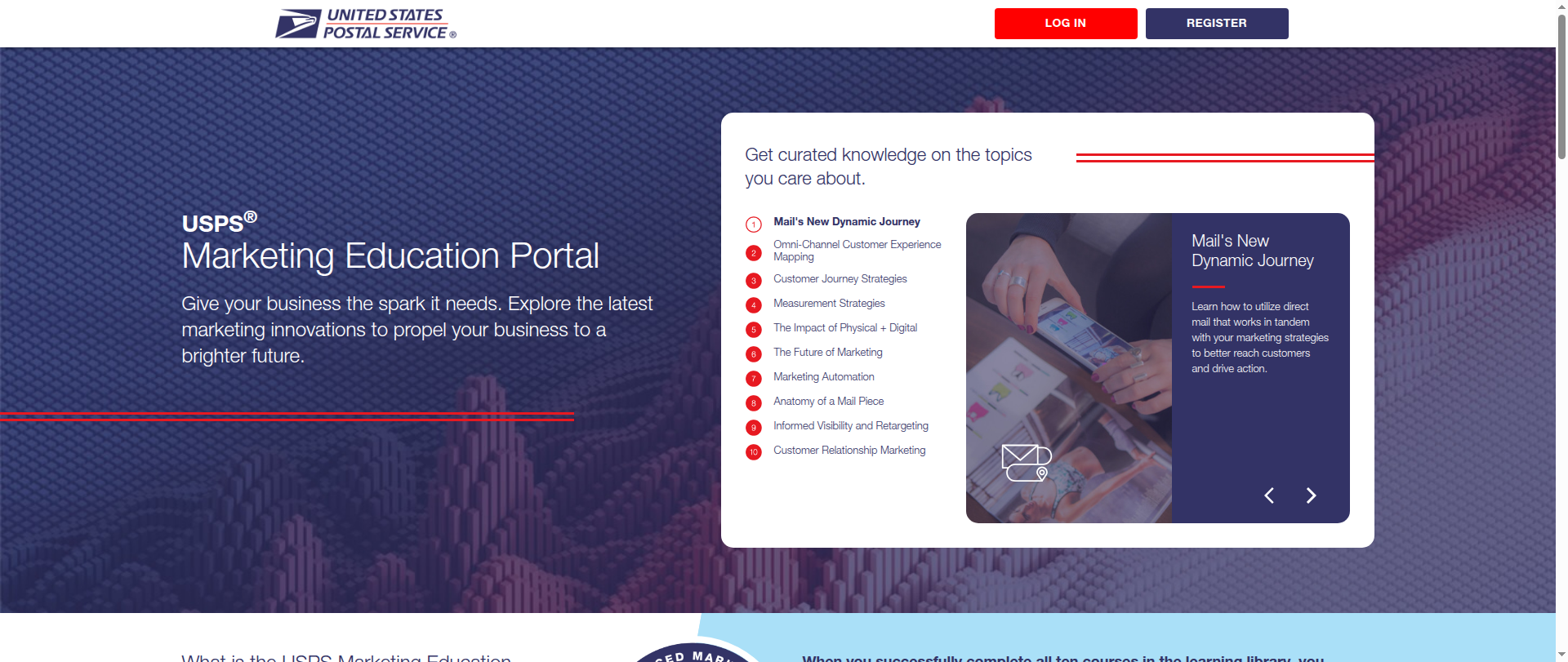 Screenshot of uspsmailjourney.com