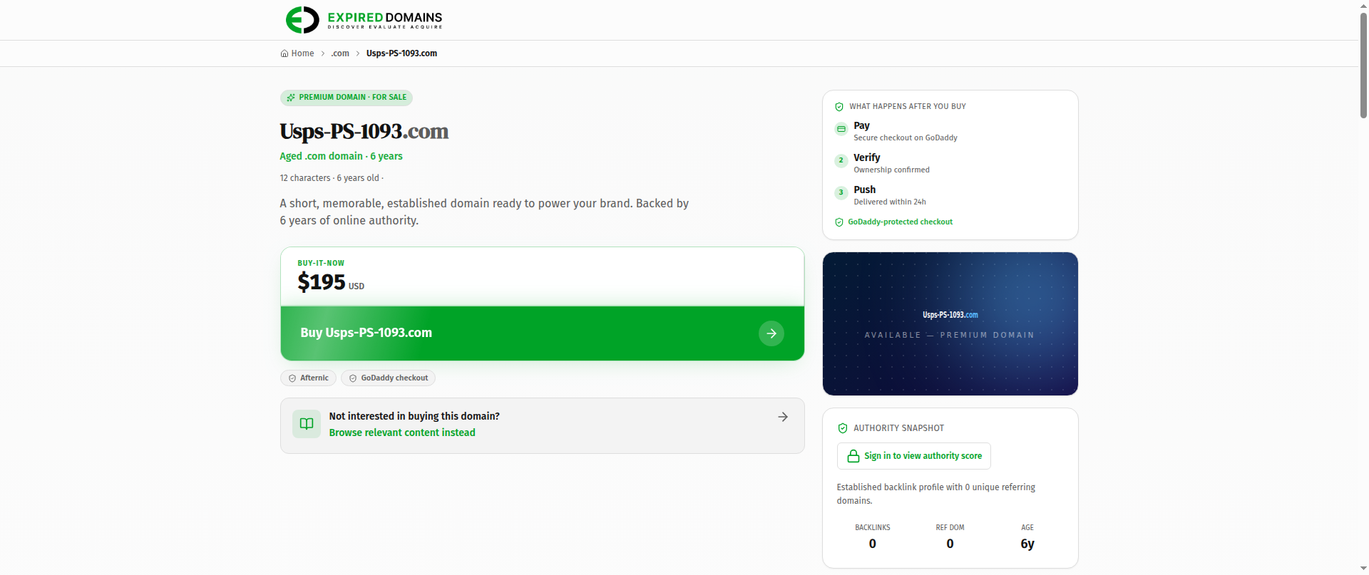 Screenshot of usps-ps-1093.com