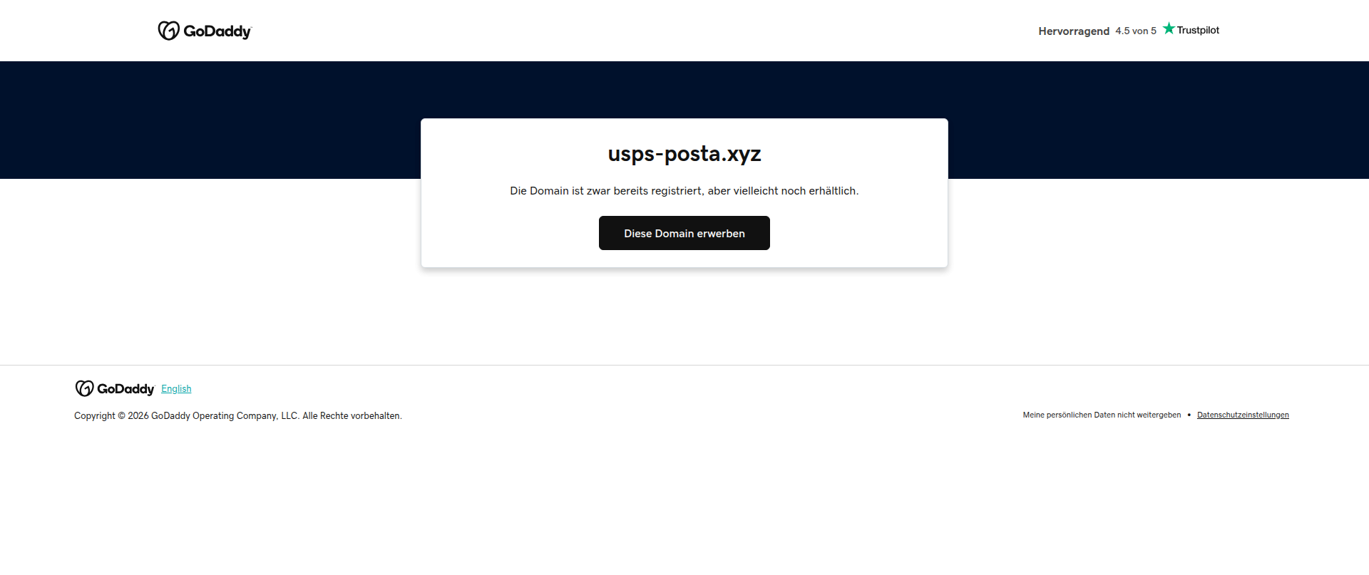 Screenshot of usps-posta.xyz