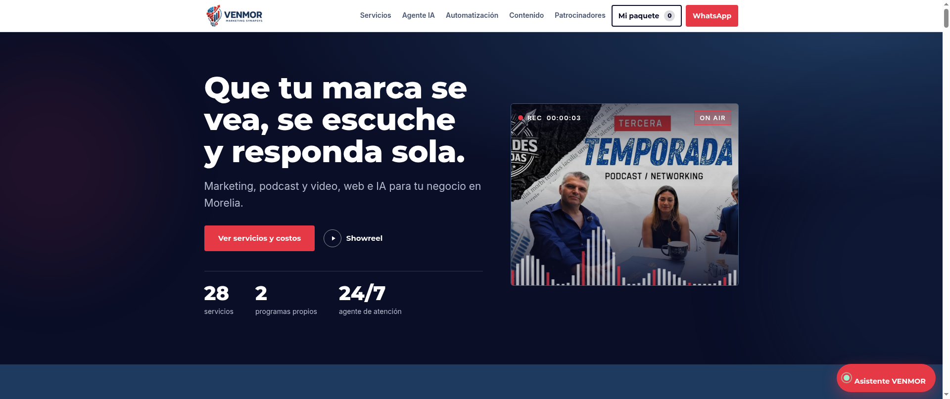 Screenshot of venmor.app