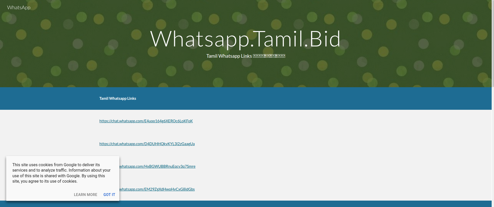 Screenshot of whatsapp.tamil.bid