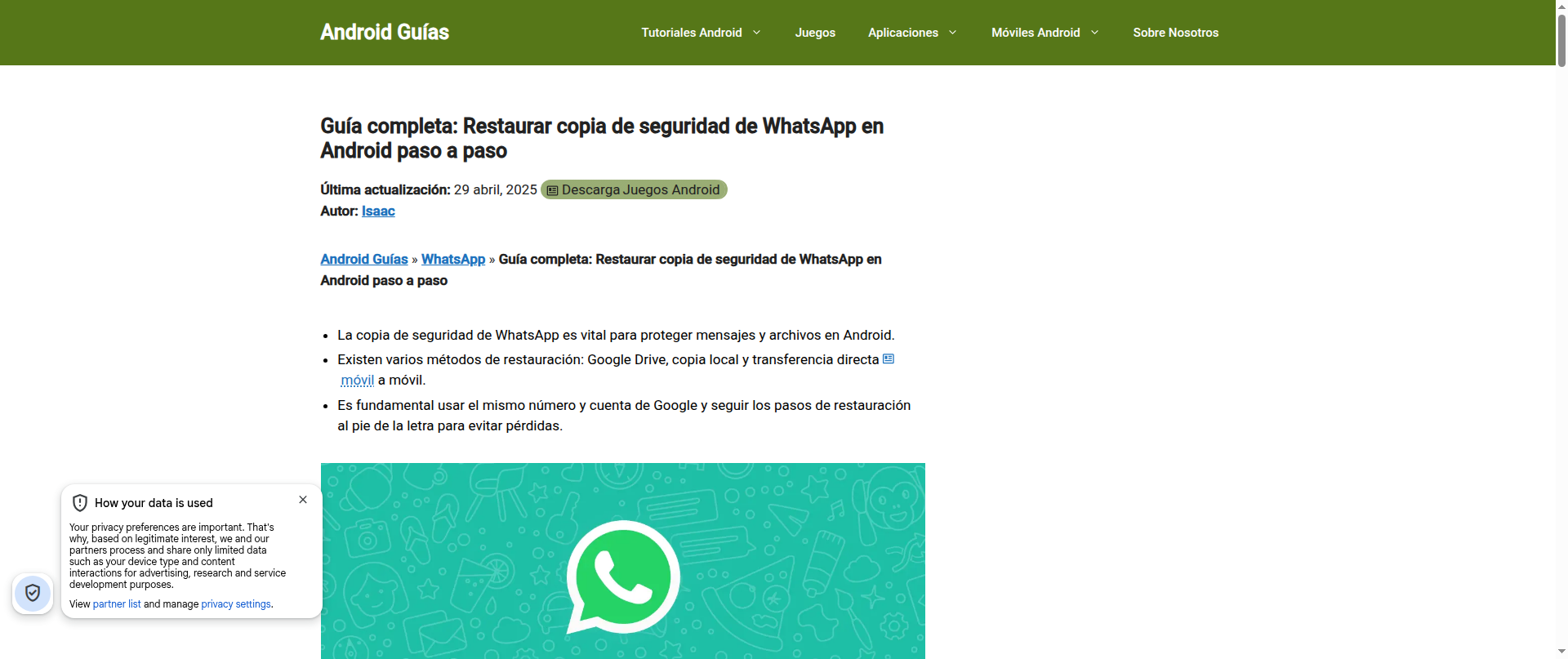 Screenshot of androidguias.com