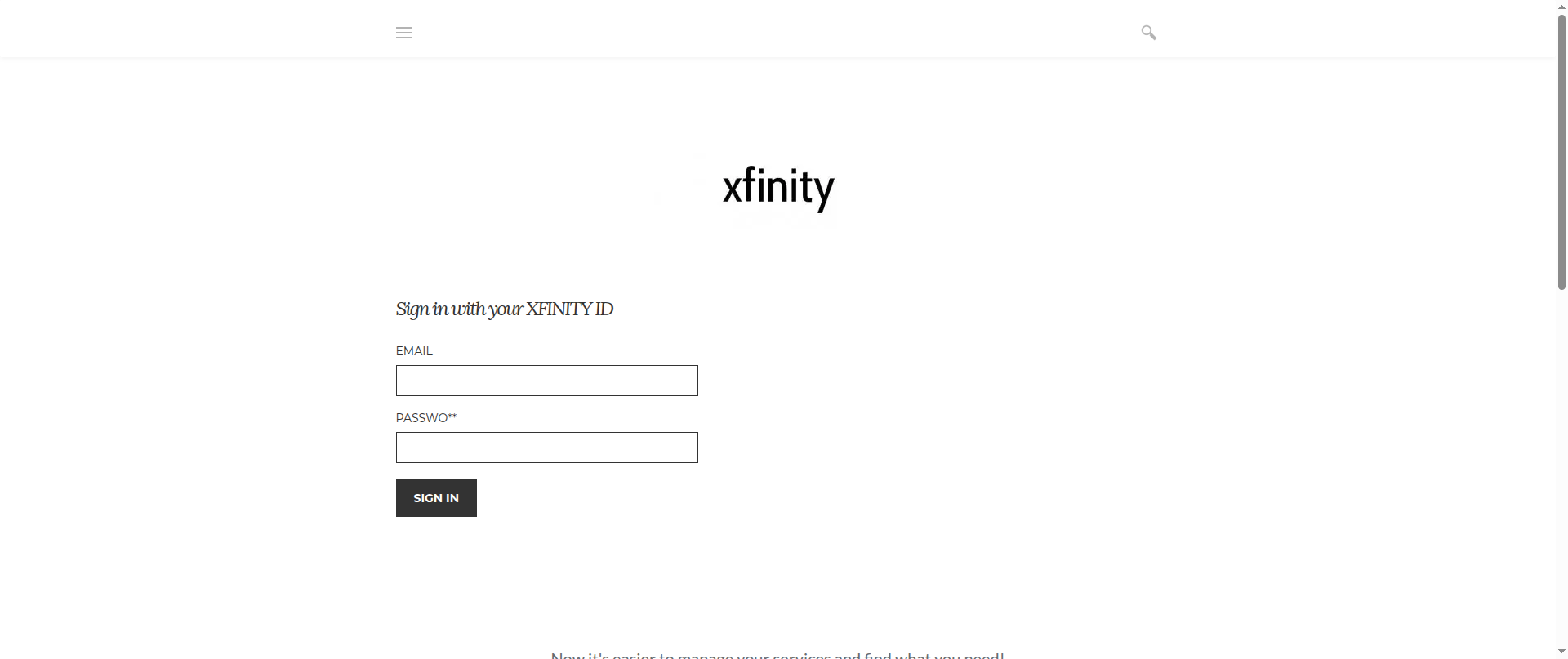 Screenshot of xfinitymanagementsocialservice.weebly.com