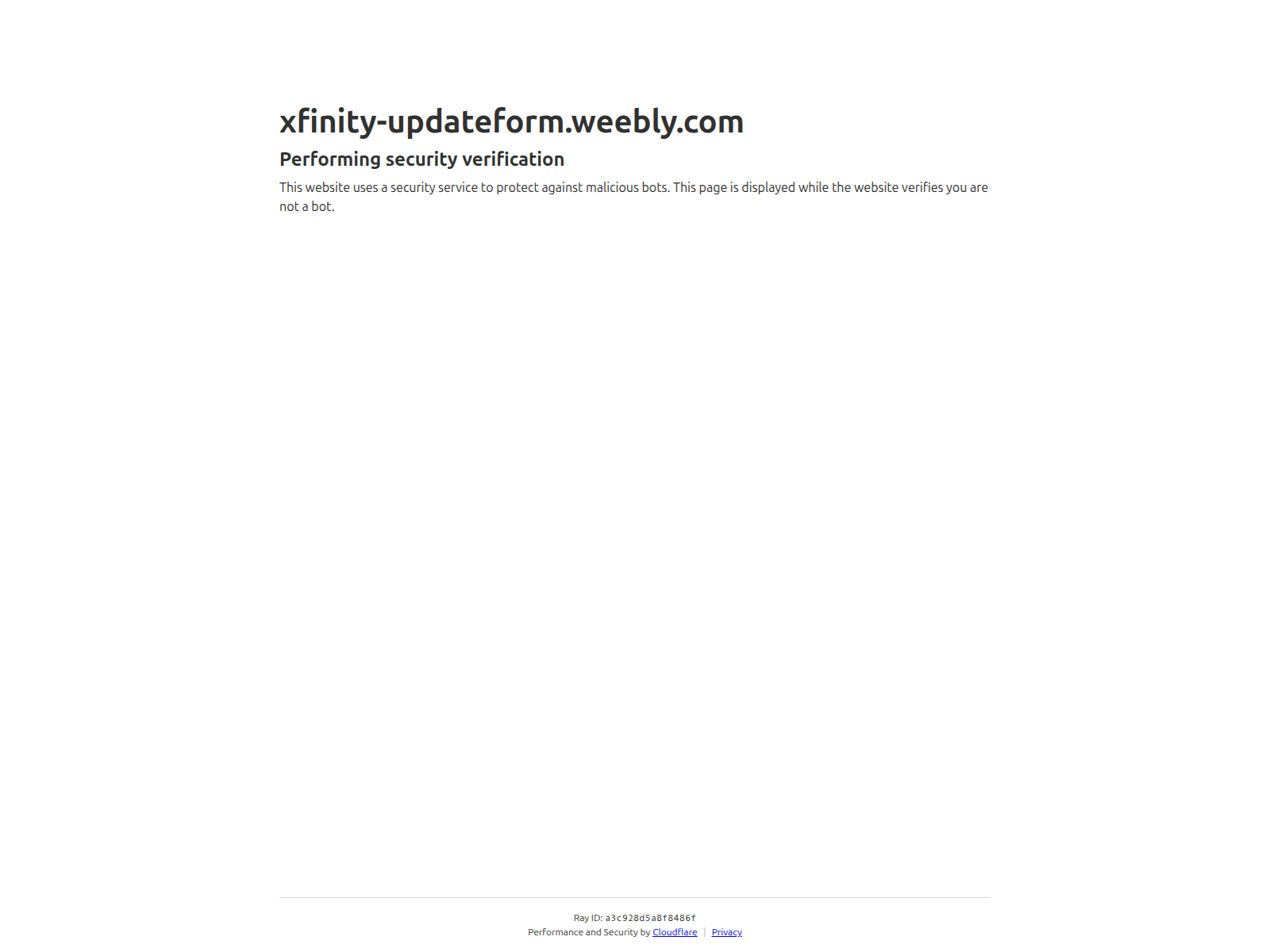 Screenshot of xfinity-updateform.weebly.com