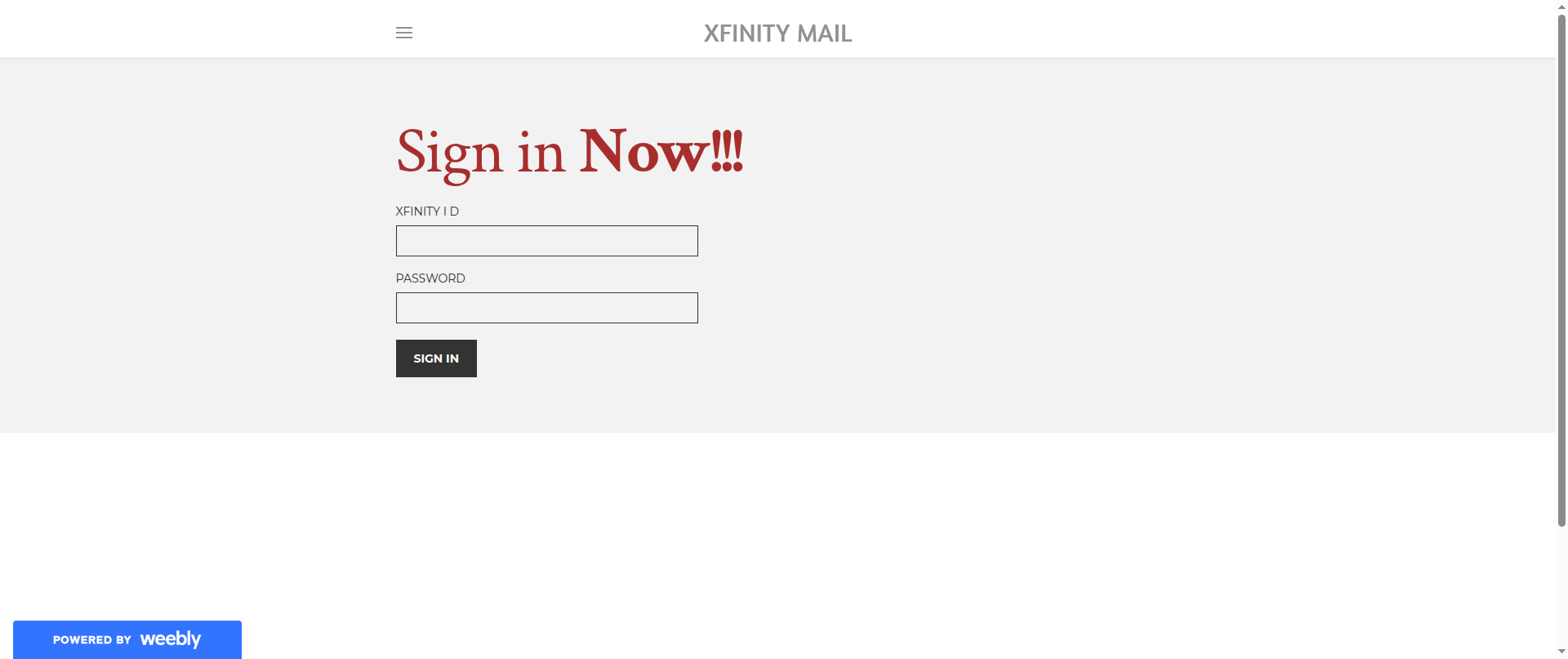 Screenshot of xfinity001.weebly.com