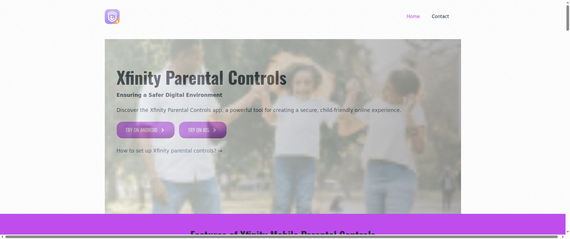 Screenshot of xfinity-parental-controls.com