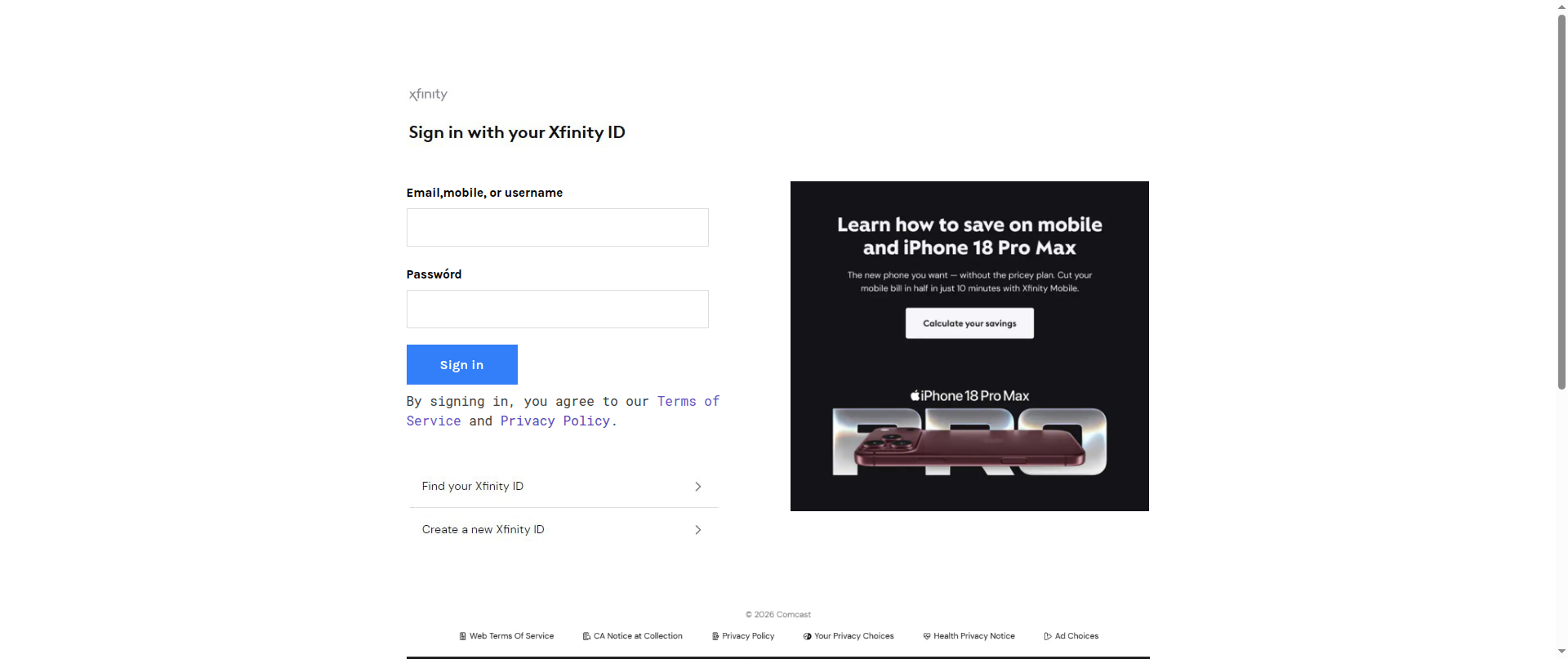 Screenshot of sign-in-to-xfinity-updatee.weebly.com