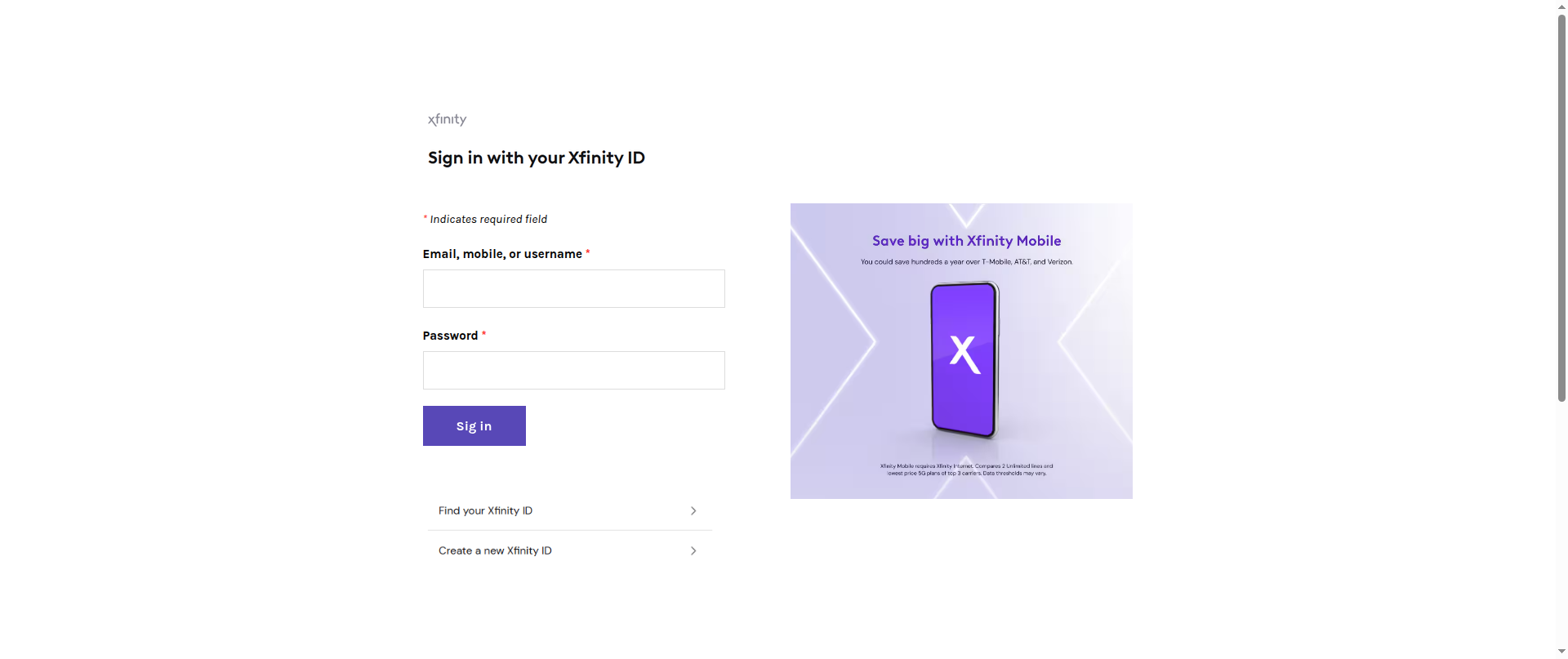 Screenshot of xfinitymailin.weebly.com