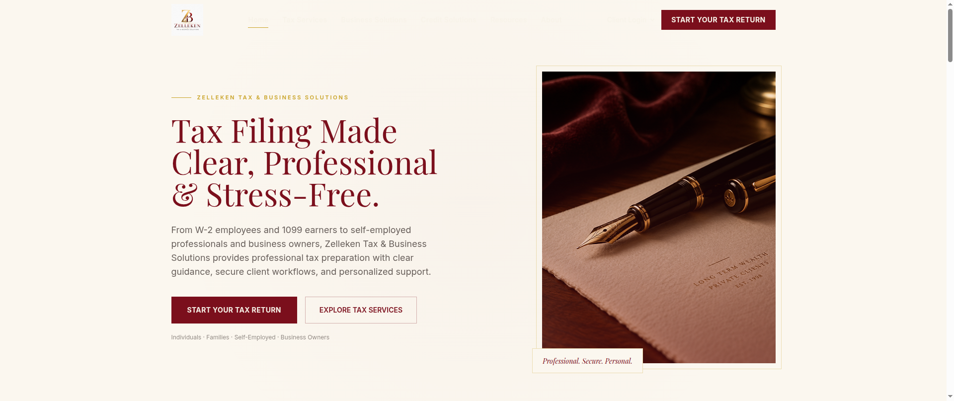 Screenshot of zelleken.com