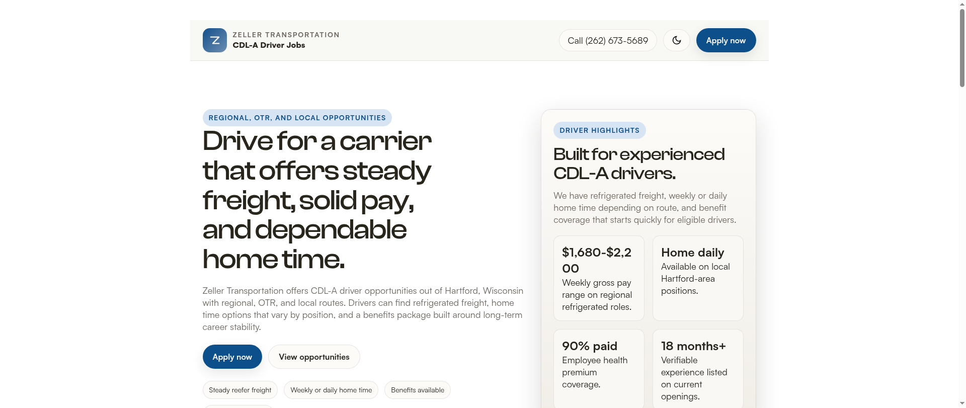 Screenshot of apply-zellerllc.com